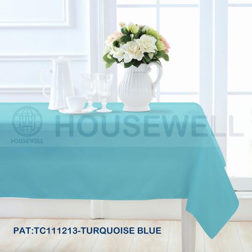 Solid Color PEVA Flannel Tablecloths, Quick Dry, Heavy Duty